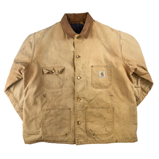 OG Vintage Carhartt Chore Coat Sandstone Beige Medium - VR1136