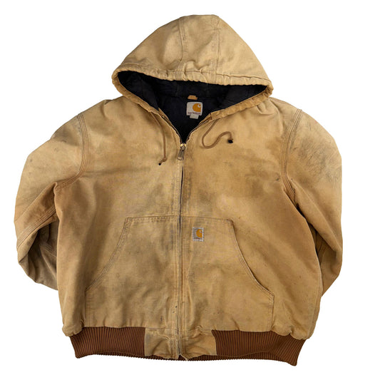 OG Vintage Carhartt Sandstone Hooded Jacket, Made in the USA - VR1140