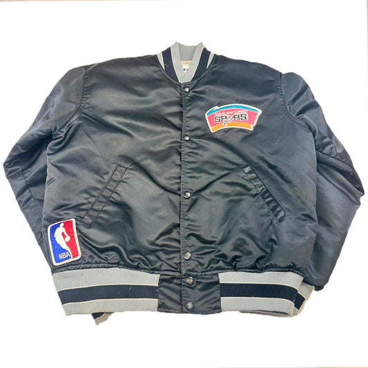 Rare Vintage Starter San Antonio Spurs Satin Bomber Jacket - Made in USA - VR1105