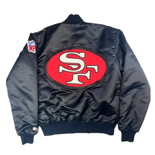 Rare Vintage 1980s San Francisco 49ers Satin Starter Proline Bomber Jacket - Made in USA - VR1104